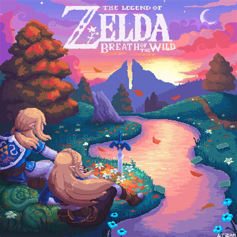 zelda botw gifs|zelda pixel art gif.